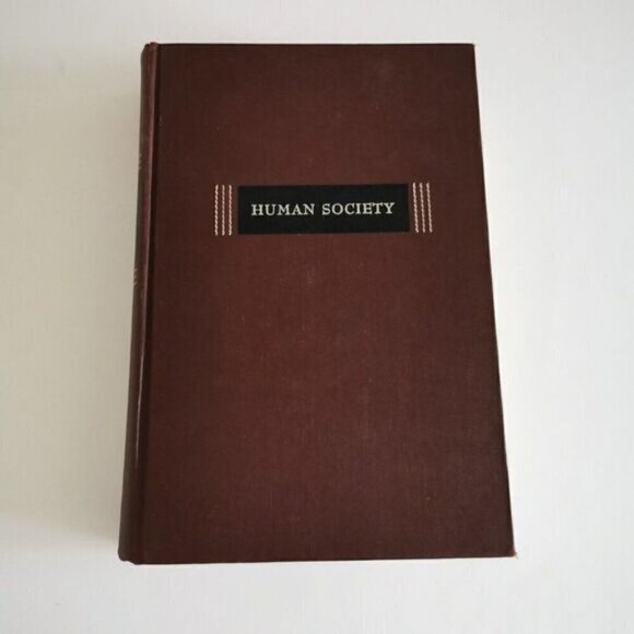1959 Human Society Textbook by Kingsley Davis HANDWRITING, Anthropology Book Hum - Picture 2 of 9